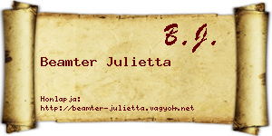 Beamter Julietta névjegykártya